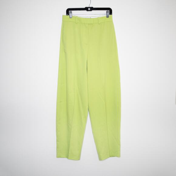 The Attico Jagger Wool Gabardine Pants Pistache Green Trousers Pleated 4 US NWT - Picture 2 of 9
